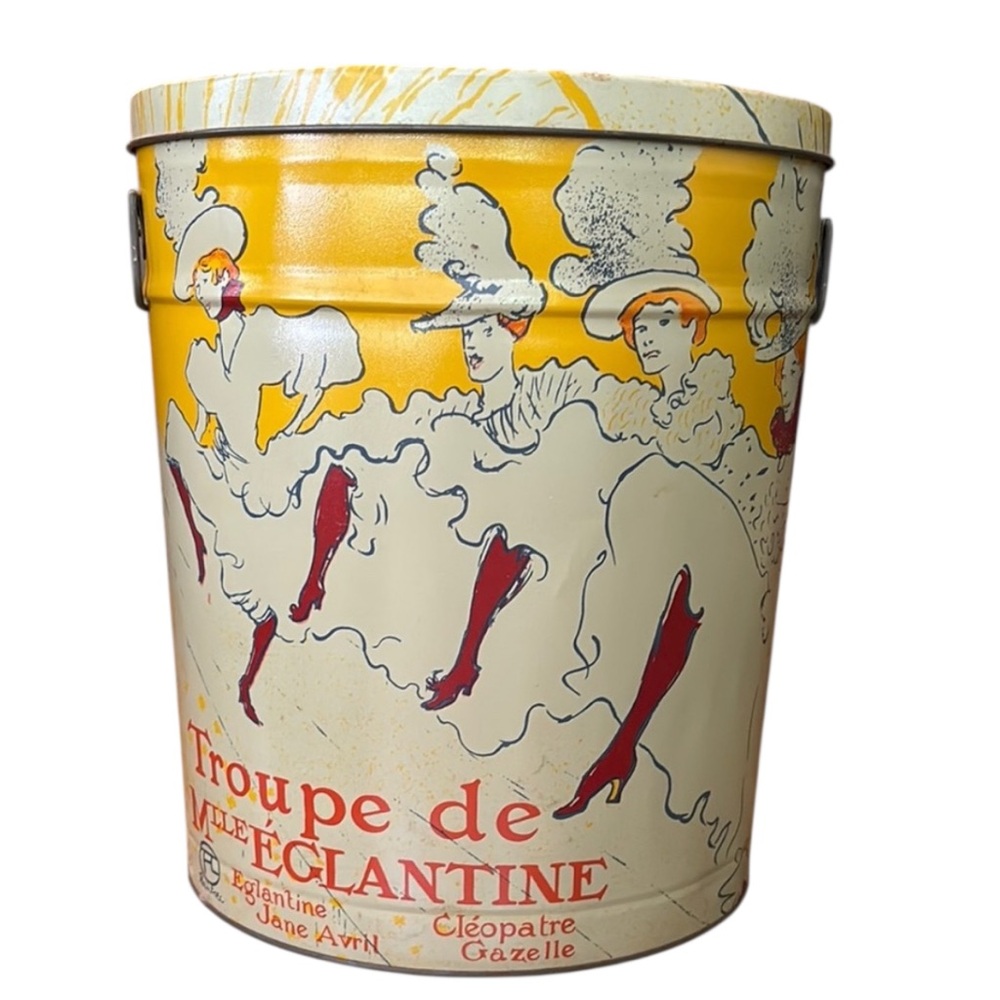 Vintage Troupe De Mlle “Le Can Can” French Toulouse Design Large Container - Picture 3 of 10